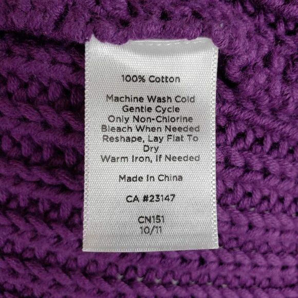 Talbots Cardigan Women's Size Small Petite Sp Purple Open Front Cardigan - Picture 6 of 7